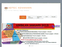 Tablet Screenshot of adteckmn.gov.my